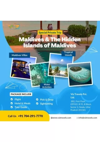 Maldives Tour Packages | Get UPTO 50% OFF – Viz Travels
