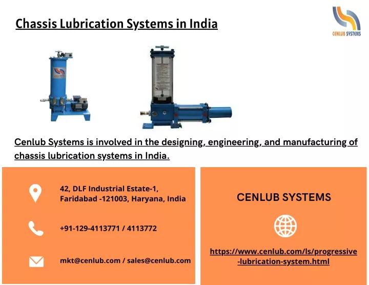 chassis lubrication systems in india