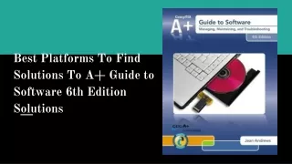 Best Platforms To Find Solutions To A  Guide to Software 6th Edition Solutions