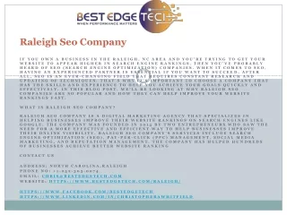raleigh seo company