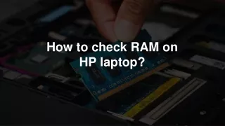 How to check RAM on HP laptop