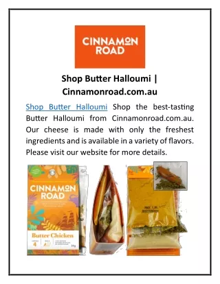 Shop Butter Halloumi | Cinnamonroad.com.au