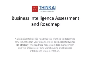 Business Intelligence Assessment and Roadmap