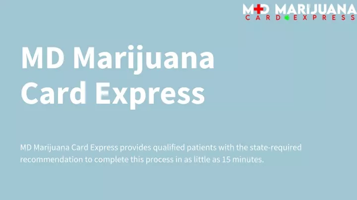 md marijuana card express