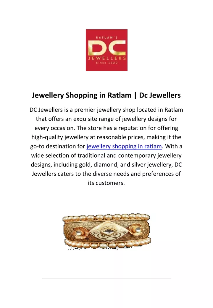 jewellery shopping in ratlam dc jewellers