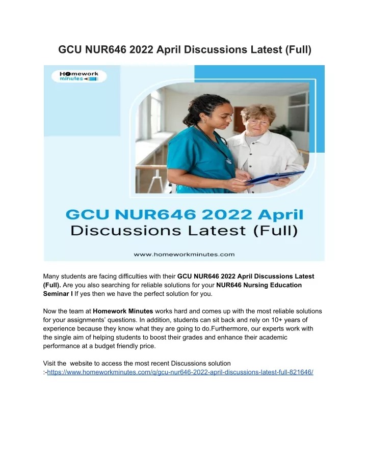 gcu nur646 2022 april discussions latest full