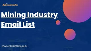 How to get the quality Mining industry List?