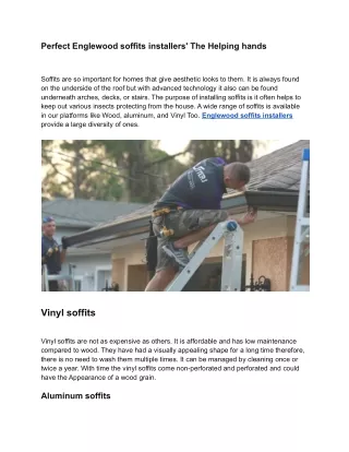 Perfect Englewood soffits installers' The Helping hands