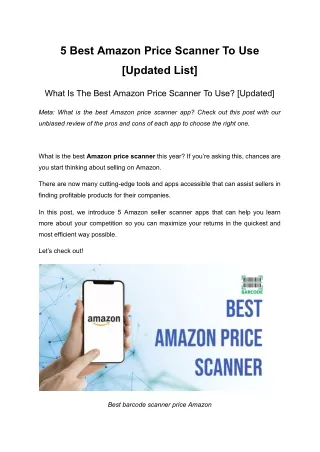 5 best amazon price scanner to use
