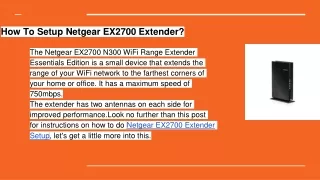 How To Setup Netgear EX2700 Extender_