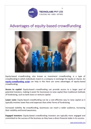 advantages of equity advantages of equity based