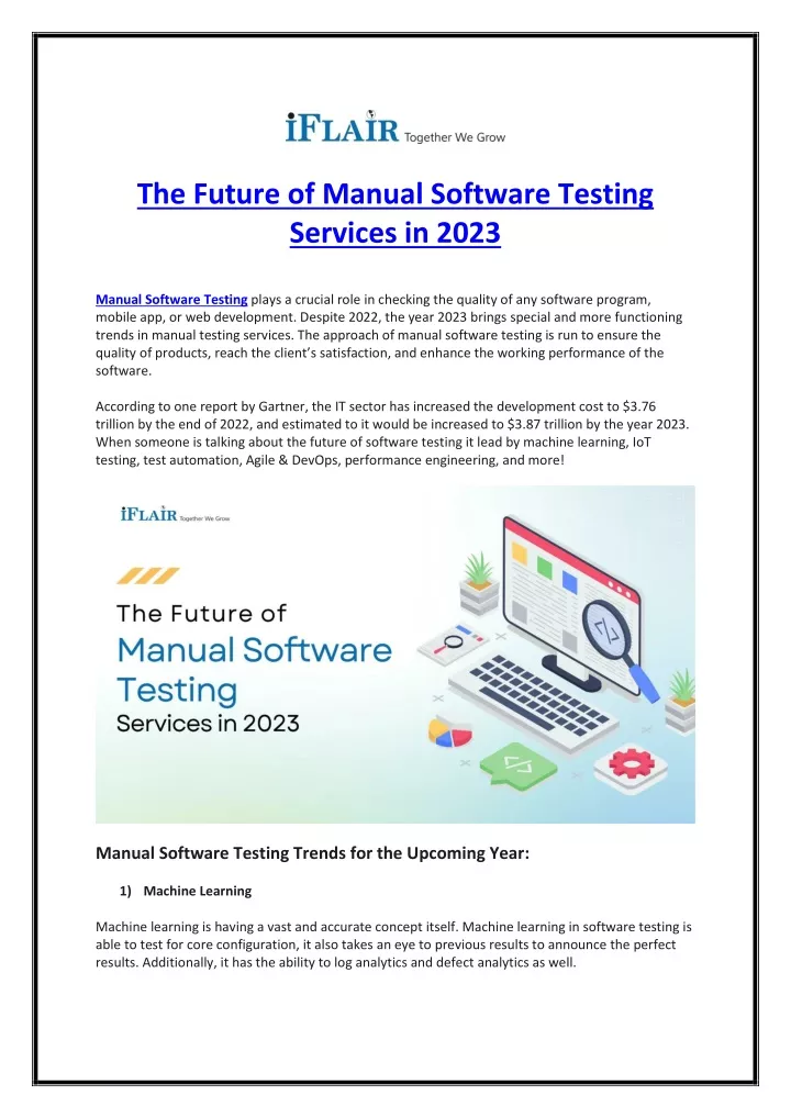 the future of manual software testing services