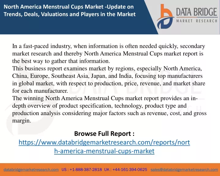 north america menstrual cups market update