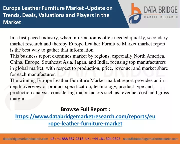 europe leather furniture market update on trends