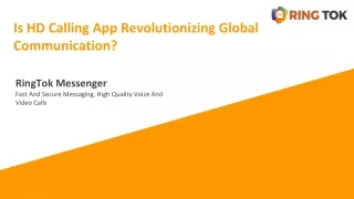 Is HD Calling App Revolutionizing Global Communication_