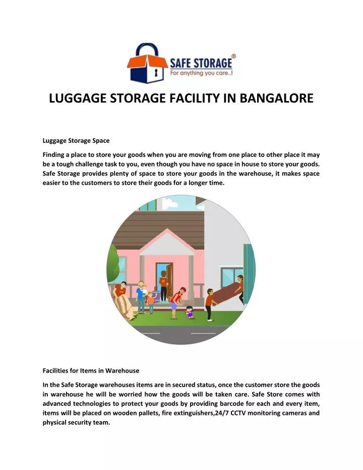 luggage storage facility in bangalore