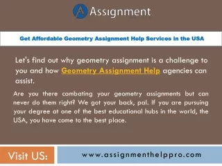 Get Affordable Geometry Assignment Help Services in the USA