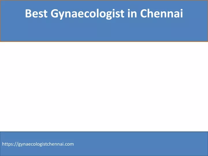 best gynaecologist in chennai