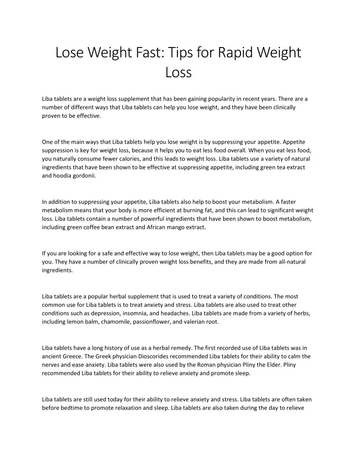 lose weight fast tips for rapid weight loss