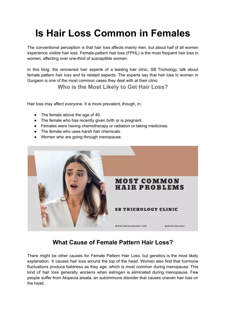 is hair loss common in females