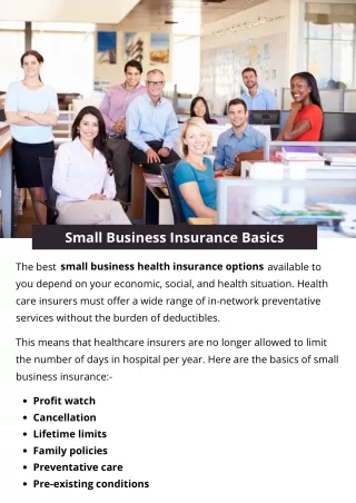 Small Business Insurance Basics