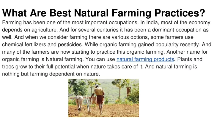 what are best natural farming practices