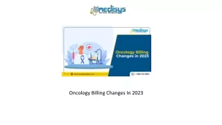 oncology billing changes in 2023