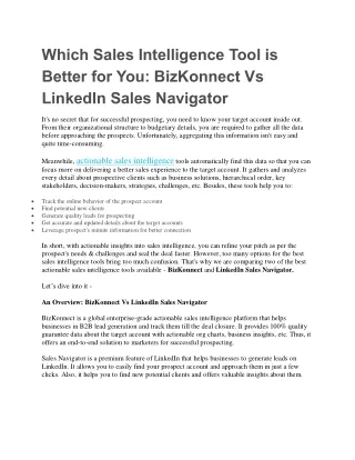 Bizkonnect Vs Linkedin