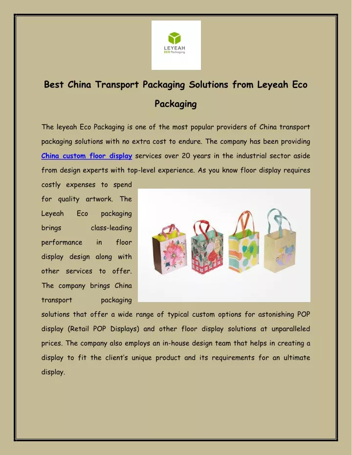 Best China Transport Packaging Solutions From N 
