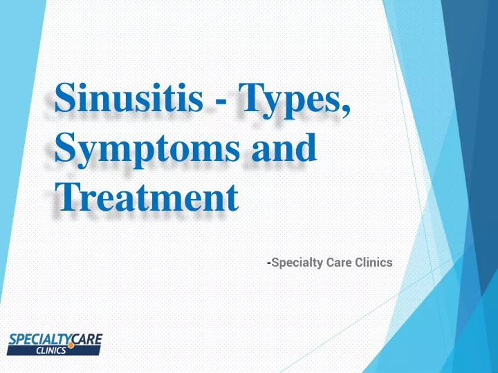 sinusitis types symptoms and treatment
