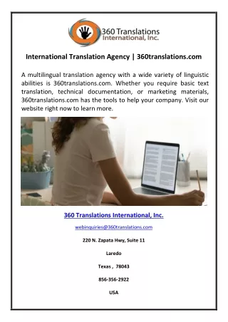 International Translation Agency - 360translations.com