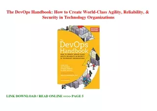 (^PDF/KINDLE)->READ The DevOps Handbook: How to Create World-Class Agility  Reli