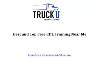 Top Free CDL Training Near Me