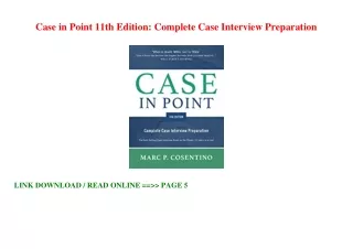 [download]_p.d.f Case in Point 11th Edition: Complete Case Interview Preparation