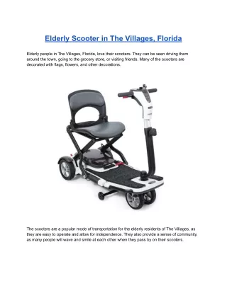 elderly scooter in the villages florida