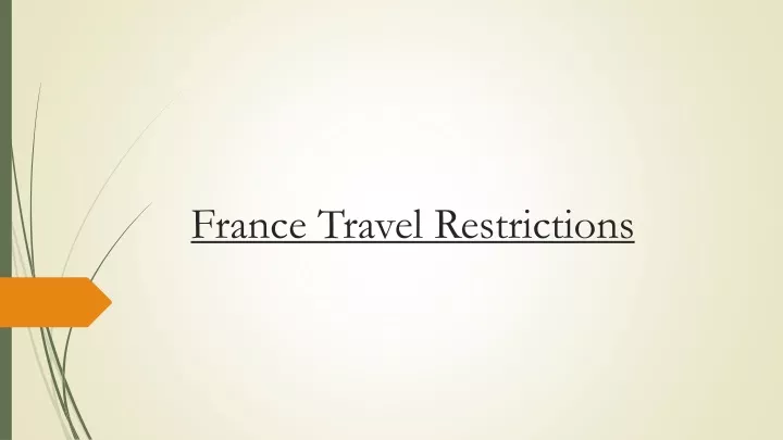 france travel restrictions