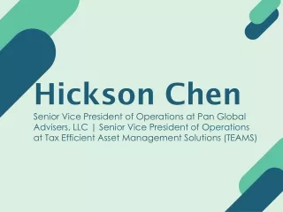 hickson chen senior vice president of operations