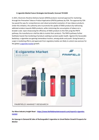 e cigarette market future strategies and growth