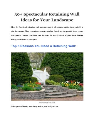 30  Spectacular Retaining Wall Ideas for Your Landscape