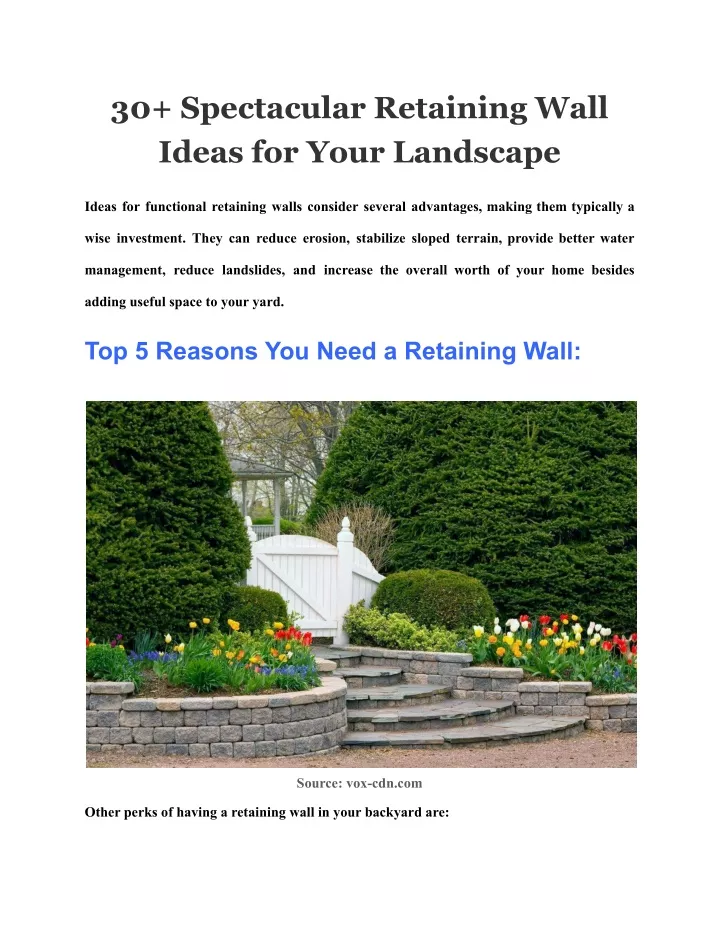 30 spectacular retaining wall ideas for your