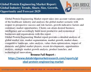 global protein engineering market report global