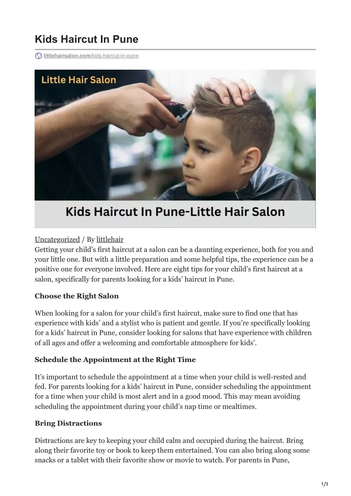 kids haircut in pune