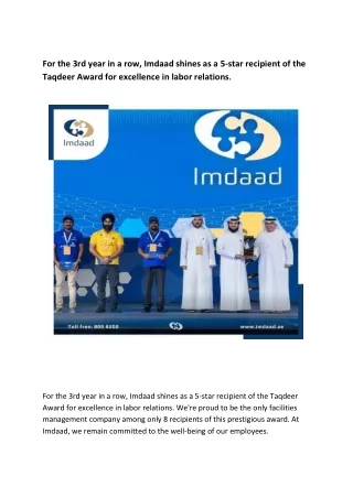 for the 3rd year in a row imdaad shines