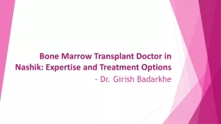 Bone Marrow Transplant Doctor in Nashik