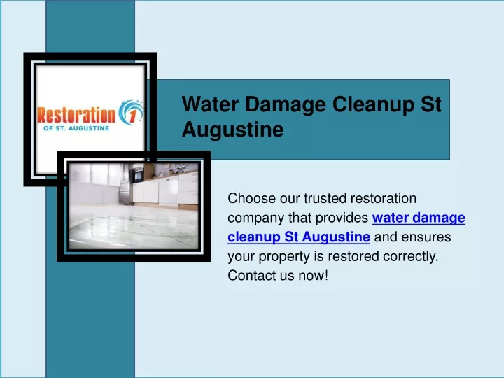 water damage cleanup st augustine