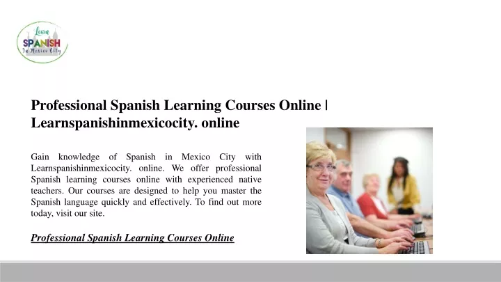 PPT - Professional Spanish Learning Courses Online ...