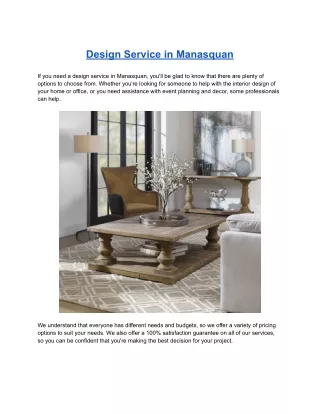 design service in manasquan