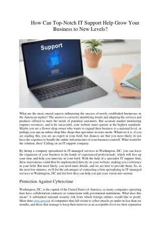 how can top notch it support help grow your