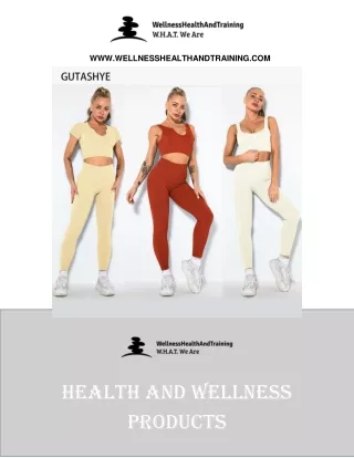 Health and Wellness Products - WellnessHealthAndTraining