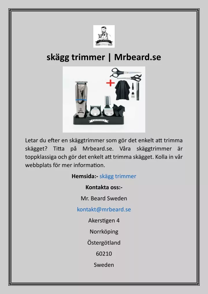 sk gg trimmer mrbeard se